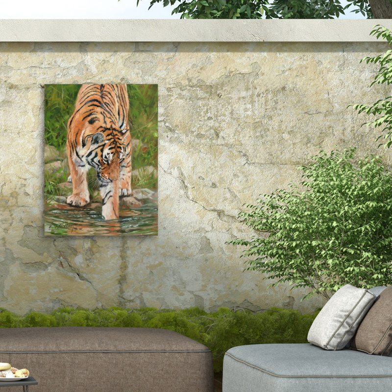 Toile d'extérieur David Stribble Tiger Stream, H 14 po x l 19 po
