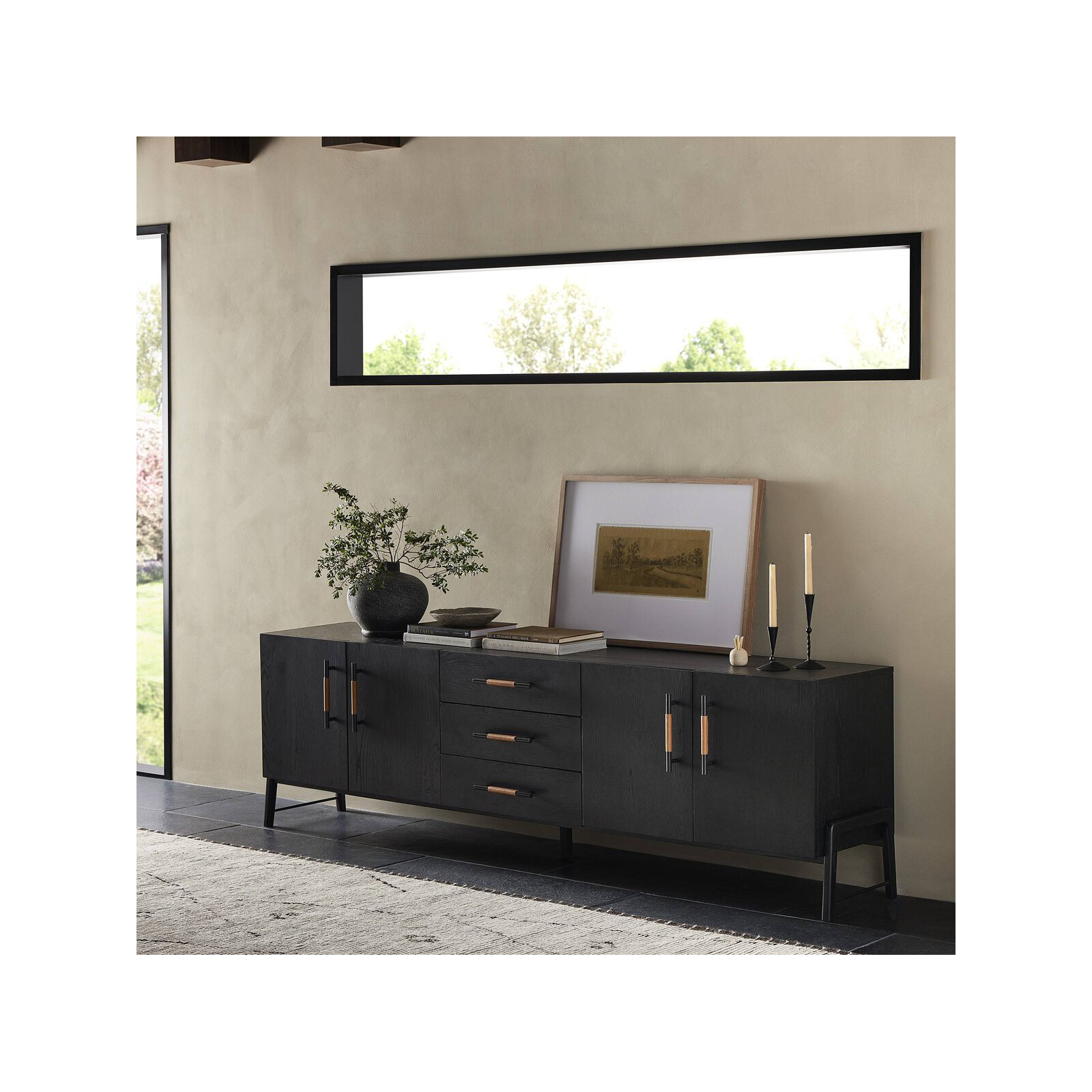 Karsten 94" Media Console, Black