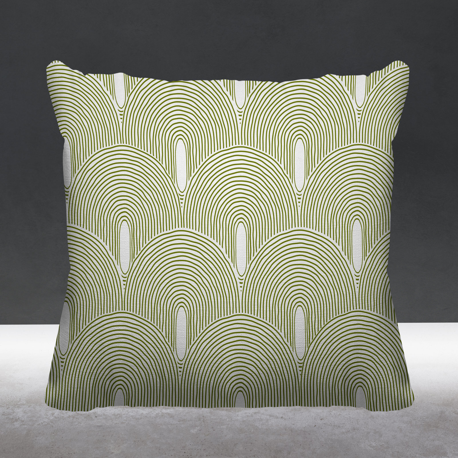 Limpo Starburst Spun Polyester Indoor/Outdoor Throw Pillow, 20"H x 20"W, Chartreuse, Square