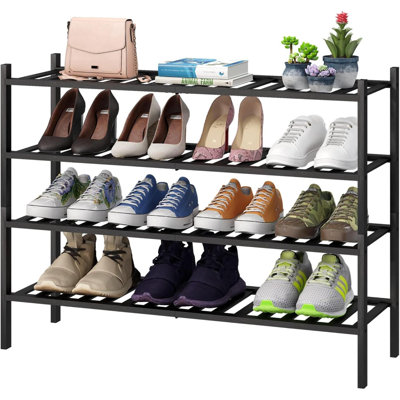 4 Tiershoe Rack Bamboo Wood