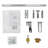 18Modern flat panel 72 in. x 84 in. Solid Core White Finished Vinyl bi-fold door With Hardware kit-130473871