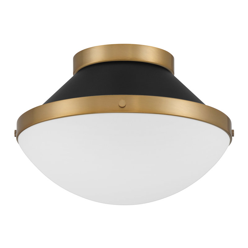 Bolderberg 1 Light Vibrant Flush Mount, Matte Black