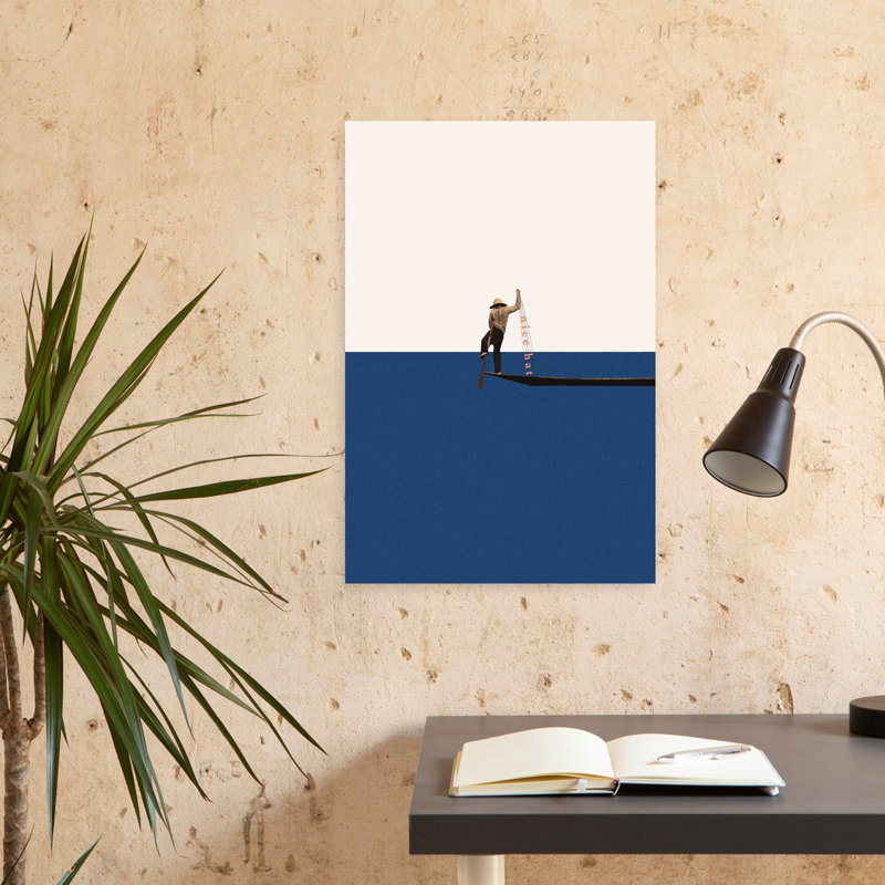 Art contemporain, architecture de paysage abstrait, H 24 po x l 16 po