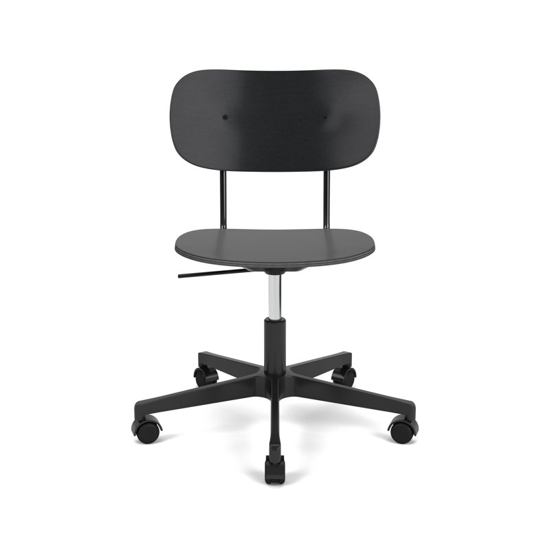 Co Swivel Task Chair, Black Oak/Black