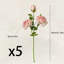 Bouquet de roses réalistes en soie 5 pièces - 3 roses artificielles pour la décoration intérieure, les mariages, les fêtes et les célébrations saisonnières-144788616