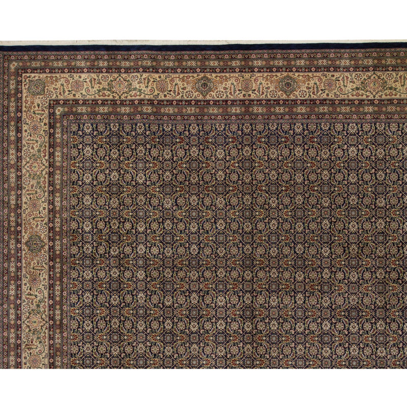 Manchuria Wool Southwestern Area Rug in Black/Gray, Rectangle 8'9" x 11'9"
