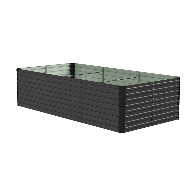 Raised Garden Bed, 60cm H x 240cm W x 120cm D, Black