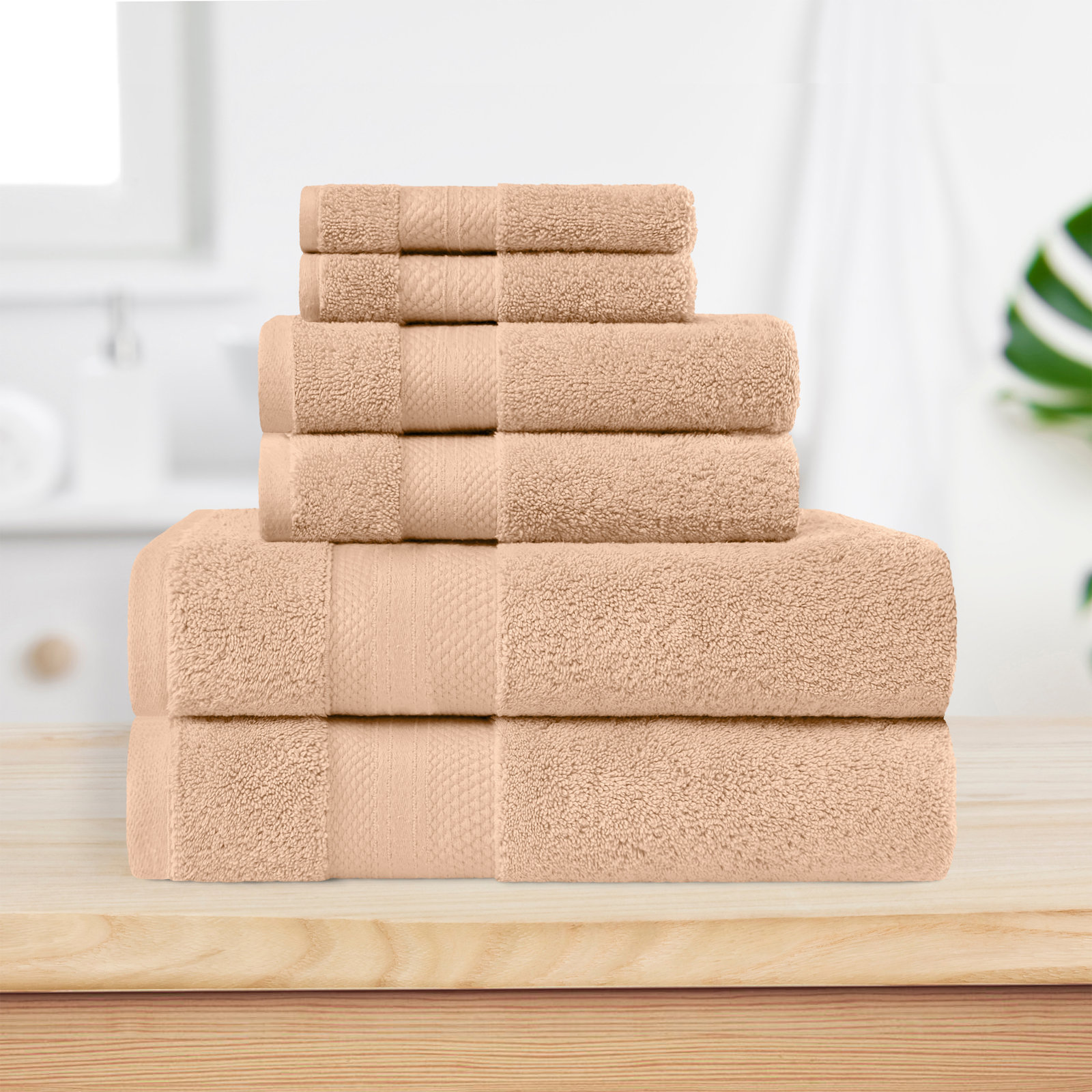 Finnian Ultra-Plush Heavyweight, 100% Turkish Towel Collection, Gray, 6 Piece Towel Set