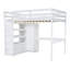 Lit mezzanine en bois avec garde-robe intégré-1031493127
