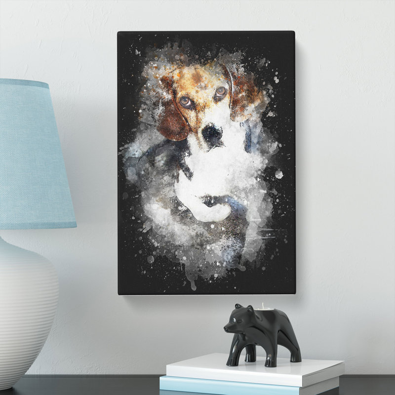 Beagle Dog - Wrapped Canvas, 60cm H x 40cm W x 3cm D