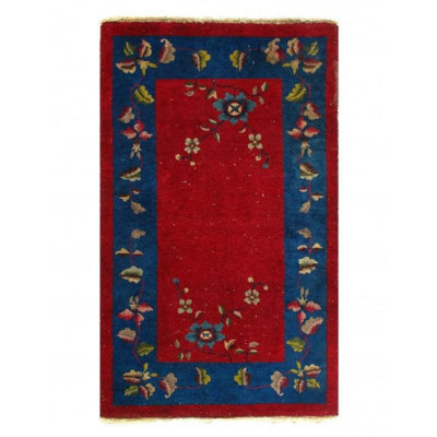 Mikhala Oriental Area Rug in Red