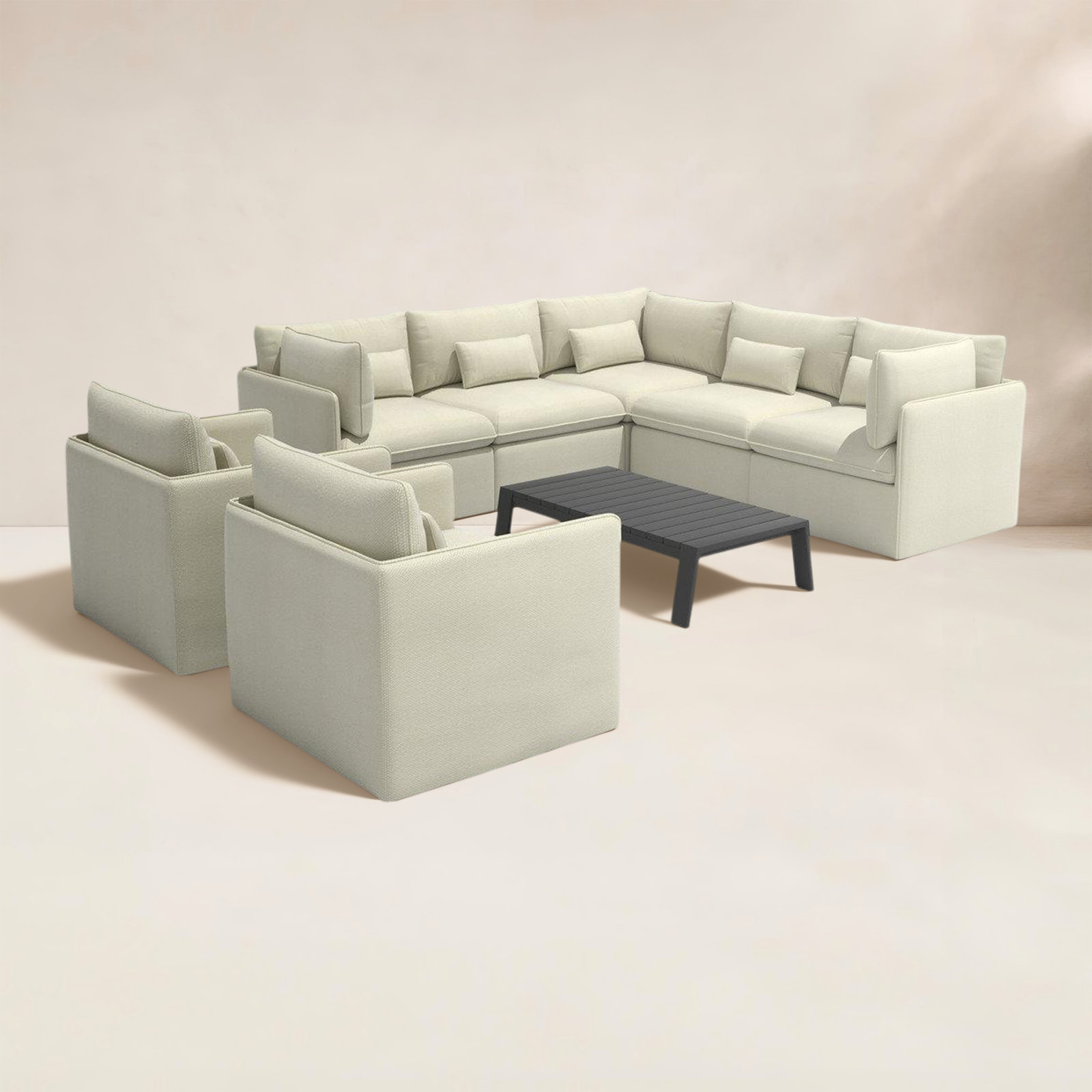 Valliere 8pc Multi-Chair Seating Set