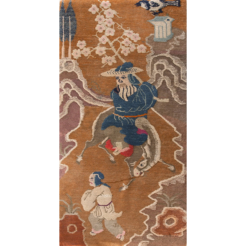 Tapis Baotou chinois antique
