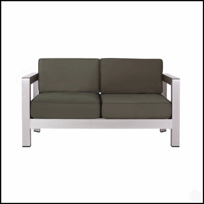 AVIARA Outdoor Aluminum Loveseat With Deep Seating And Durable Design For Patio Comfort And Style