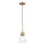 Luminaire suspendu industriel en or brossé 1 lumière Avec 7,75 po