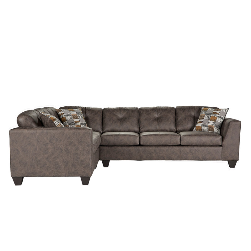 Canapé modulaire 22600, Mélange de polyester peau de daim Mylo, Toboggan ocre