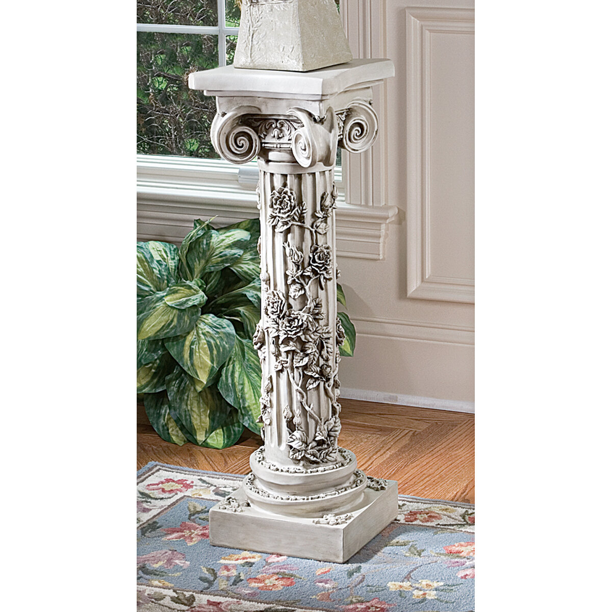 Design Toscano Rose Garland Pedestal Plant Stand & Reviews | Wayfair