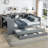 Daybed With Trundle, Wood Day Bed Frame With Storage Drawers And Side Shelves, Daybed With Desk, No Spring Box Needed-709540565-709540566
