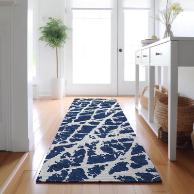 Premium Machine Washable Cerrito AMF501 Navy Rug