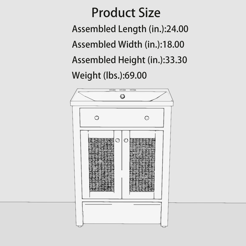 Quatashia 24" Single Bathroom Vanity Set