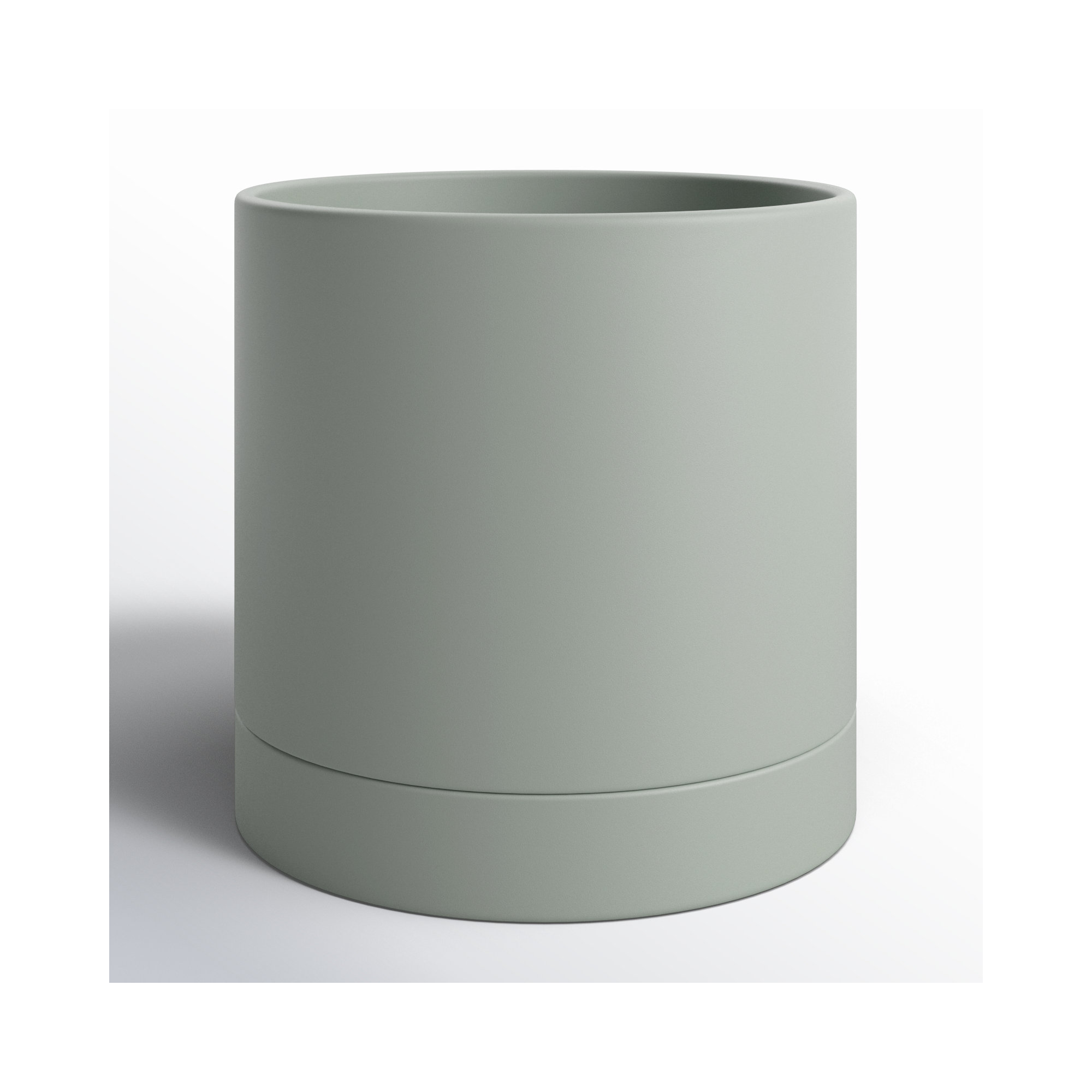 Carlotta Ceramic Pot Planter, 12" H x 12" W x 12" D, Green