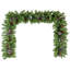 Ensemble 4 pièces d'arbre de Noël artificiel pré-éclairé - comprend une guirlande, une couronne et 2 arbres d'entrée (340 lumières DEL blanc chaud, 960 pointes de branches)