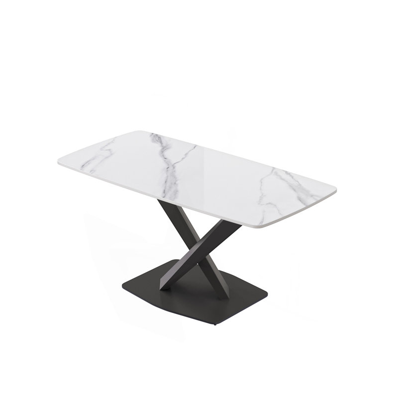 Table de salle à manger 63 po 63 po, Noir, Blanc, 29.53" H x 63" W x 31.5" D