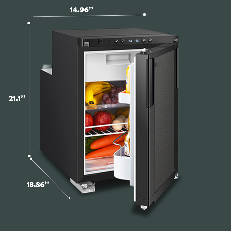 BODEGA 1.6 cu.ft Freestanding RV Fridge, Mini Fridge with Freezer