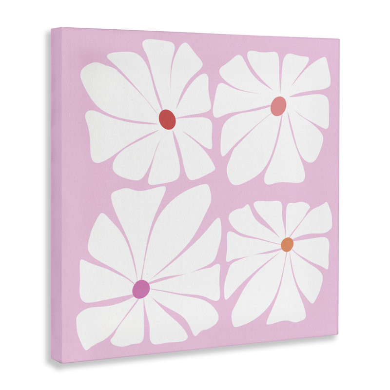 Quatre quatre marguerites contemporaines, design par Pooja Dave, H 30 po x l 30 po