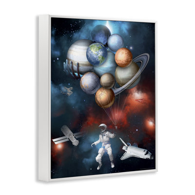Planet Balloons in Space Giclee Art by Reinders
