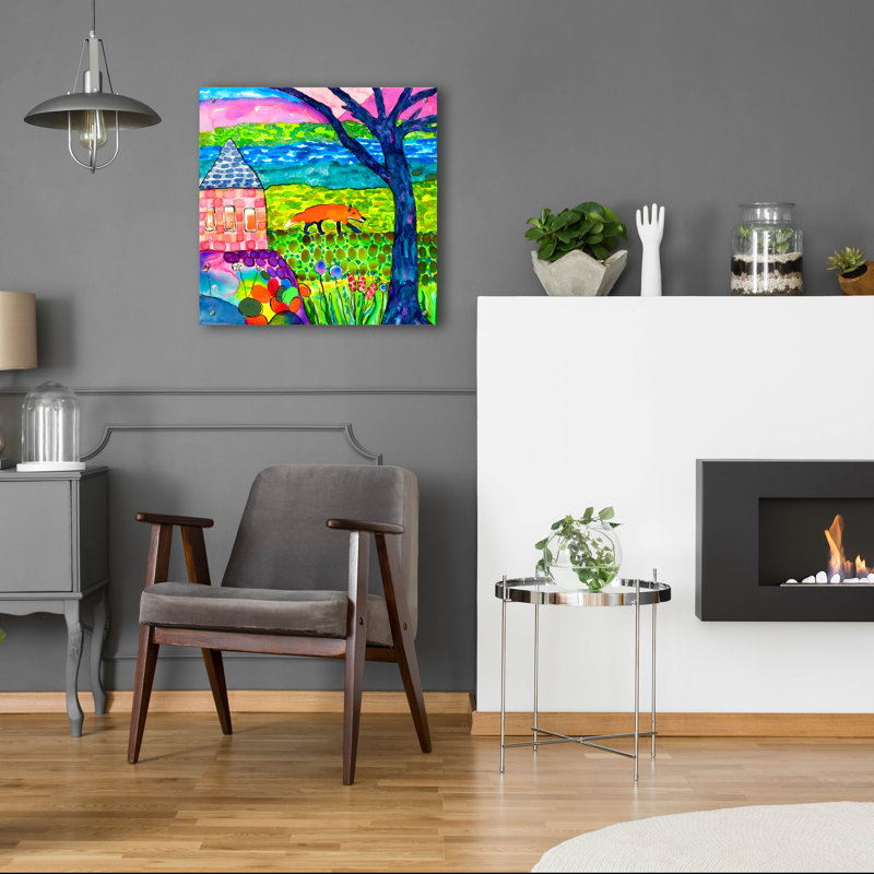«Unwanted Invité» par Wyanne, art mural en verre acrylique, H 24 po x l 24 po x P 0,2 po