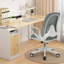 Chaise de bureau ergonomique, chaise de bureau en filet à hauteur réglable, soutien lombaire, accoudoirs rabattables-1133698675