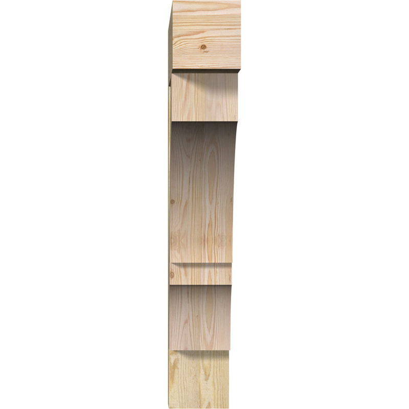 H 6 l x P, Sapin Douglas scié brut, L 6 po x P 32 po x H 38 po