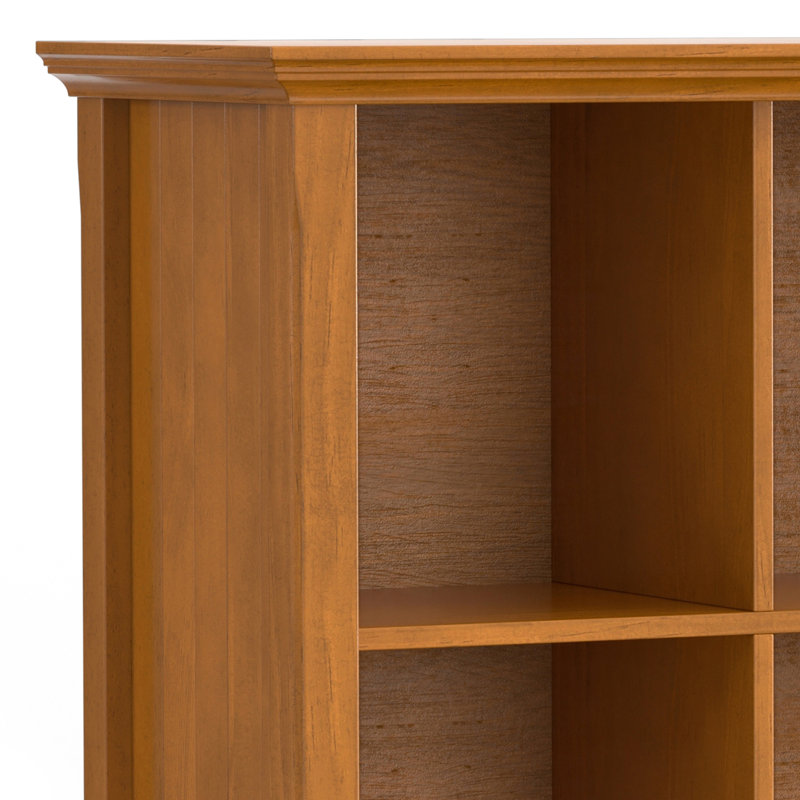 Acadian 48"H Solid Wood Transitional Bookcase with Fixed Shelves and Tapered Legs, (8 Shelves) 33" H x 57" W x 16" D