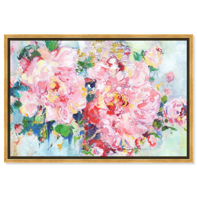 " Pretty Spring Abstract Paint Flowers Modern Pink " by Oliver Gal