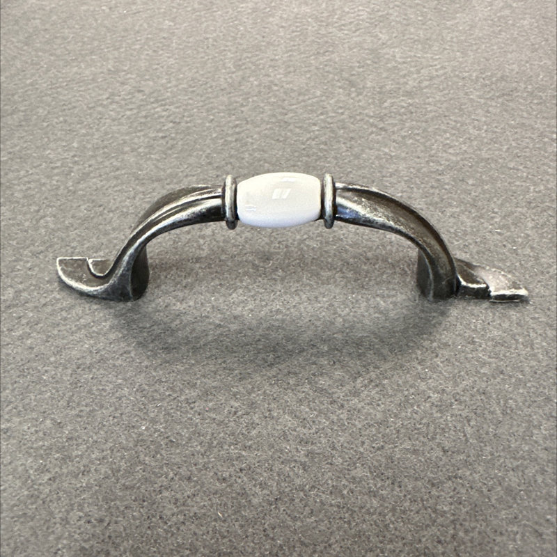 3" Spoon Foot Pull With Ceramic Insert, White