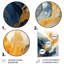 Sun Rays Ocean Blue White Gold IV - marbre, art mural-225343031-225343024