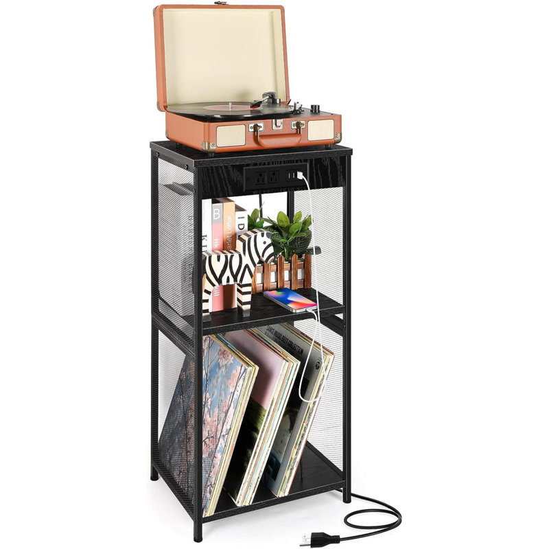31.6'' H Media Shelves, Black