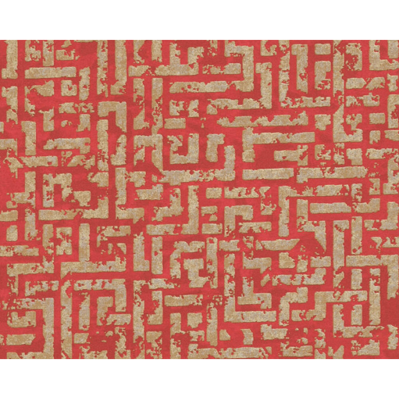 Rouleau de papier peint Concord Wall lings L 33 pi x l 21 po, Or / rouge / argent