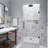 Kinkade 32.75" - 33.25" W x 72" H Frameless Hinged Shower Door-92829947