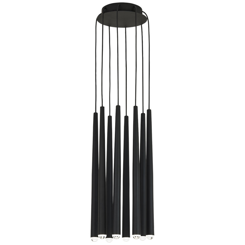 Pylon 8 - Light LED Pendant, Nightshade Black