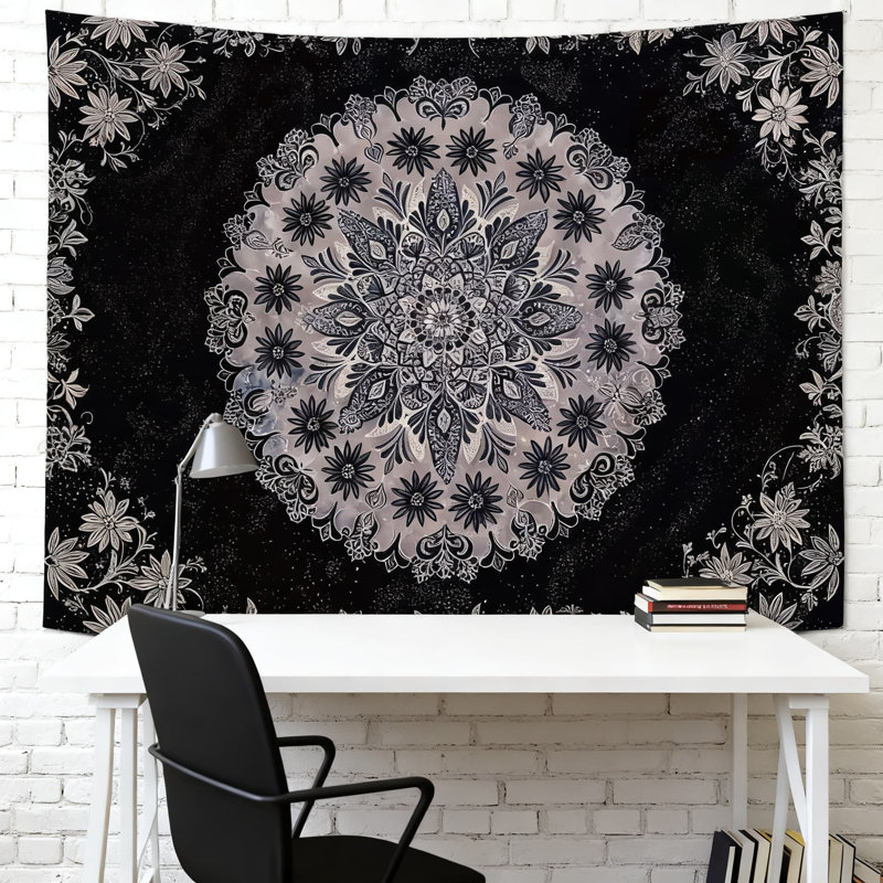 Tapisserie florale Mandala