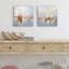 Art mural sur toile 12 x 12 avec voiliers blancs - ensemble de 2 - enveloppes de galerie - beige, bleu et gris - art mural côtier marin-680667961