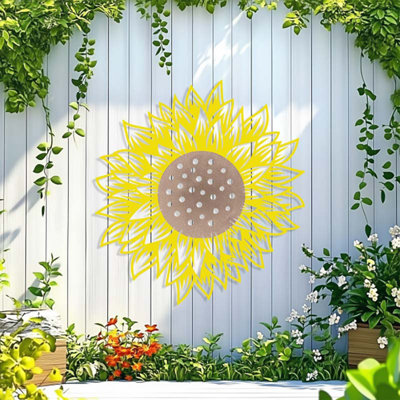 Metal Wall Art DecorIron Wall Hanging OrnamentModern Wall SculptureWaterproof Outdoor Wall Decoration For Yard Balcony Bedroom Living Room Decor Features