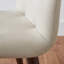 Ensemble de 2 chaises de salle à manger en cuir PU, beige avec pieds en bois massif et structure en fer