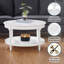 Table basse ronde avec tablette Mayall-1671594310