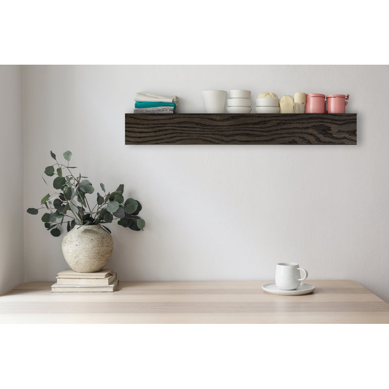 Tablette décorative Burdgick, H 5 po x l 12 po x P 4 po, Ébène