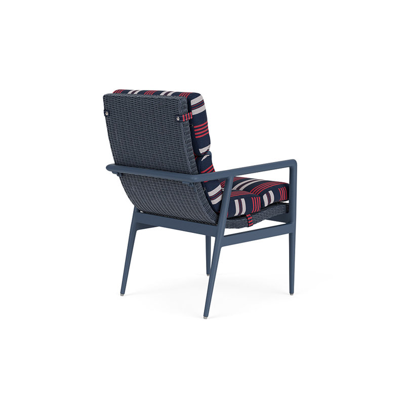 Cascade Outdoor Dining Armchair, Berkely Hall Navy, Denim Blue