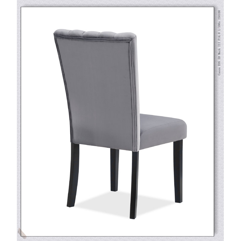 Ensemble de salle à manger 6 pièces contemporain avec table rectangulaire en faux marbre, chaises et banc rembourrés noirs, capitonnage, fabrication en bois massif