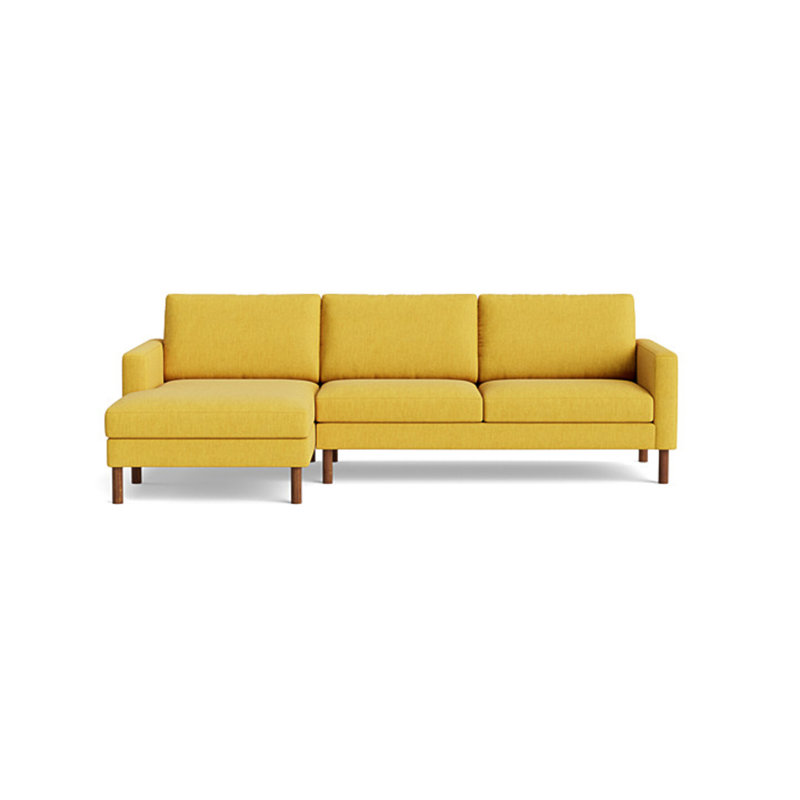 Laguna Chaise Sectional, Left Hand Facing, Performance Weave - Aubergine